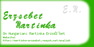 erzsebet martinka business card